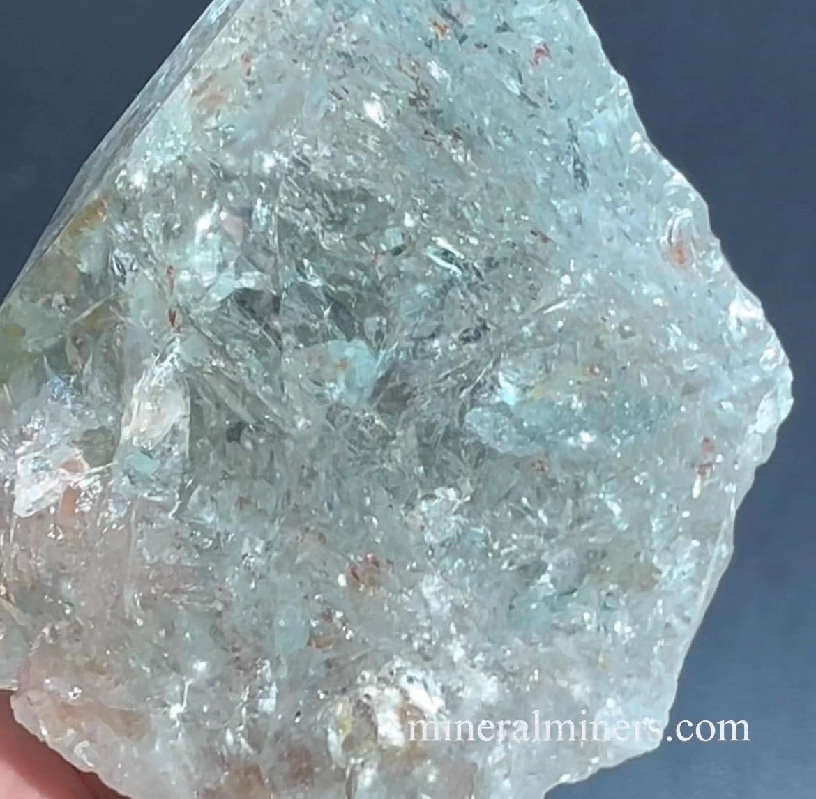 天然色ブルートパーズ標本、3400カラットコレクタートパーズクリスタル