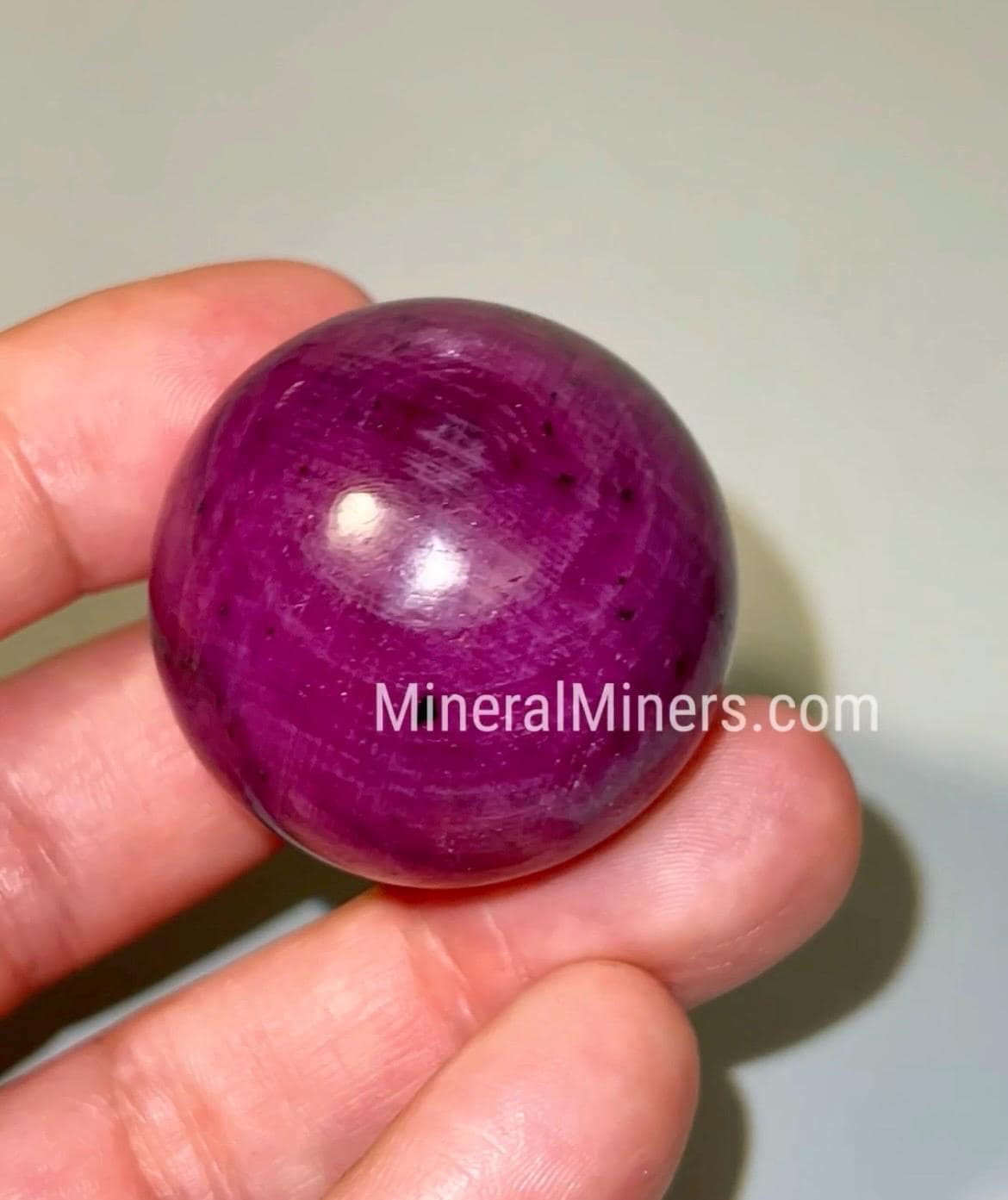 Ruby Sphere, Natural Ruby Orb, Collector Ruby Sphere, 1.4 Inch