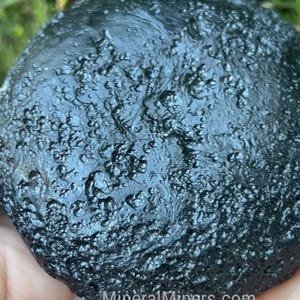 Very Large Natural Flat Tektite, Rare Natural Indochinites, Raw Tektites, Flat Shape Tektites Crystal, Meteorite Debris, Black Glass Rock
