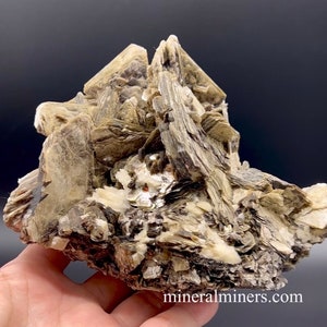 Muscovite Mica Specimen, Intergrown Muscovite with Albite, Raw Muscovite, Cleavelandite crystals, Brazilian Muscovite Mineral, Natural