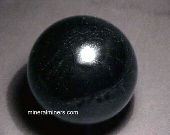 Black Tourmaline Sphere, 1.9" Tourmaline Sphere, Black Sphere, Decorative Stone Ball, Collector Sphere, Pure Black Tourmaline Orb, Genuine