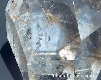 Large Golden Rutilated Quartz Crystal, 4.3lb Transparent Polished Brazilian Rutile, 5.7 Inch Rare Collector Mineral Decor