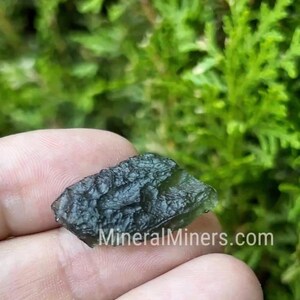 Miniature Etched Moldavite Crystal, 2.65 grams Moldavite, Moldavite for Wire Wrap, Genuine Czech Republic Moldavite, Extraterrestrial Rock