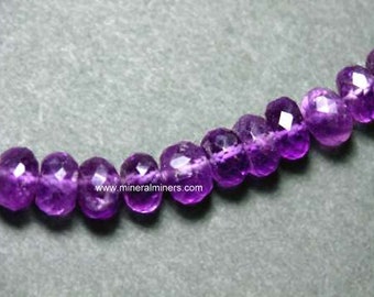 Amethyst Faceted Bead Necklace, 225 carats Gemmy Faceted Amethyst Jewelry, Natural Color Purple Jewelry, Amethyst Energy Necklace, Amethyst