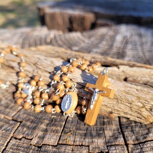 Wood Bead Rosary Handmade in Italy