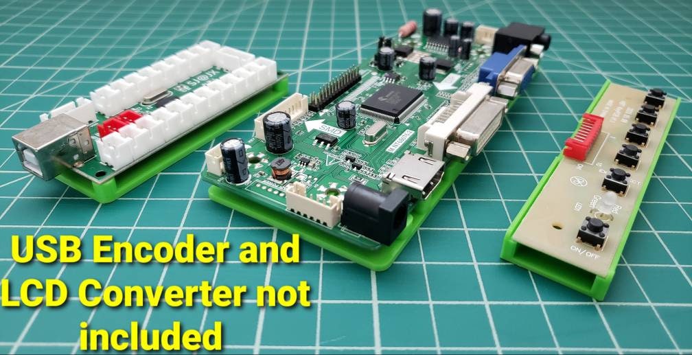 LCD Converter and USB Encoder PCB Mounts! Great for Arcade1up Upgrades ...
