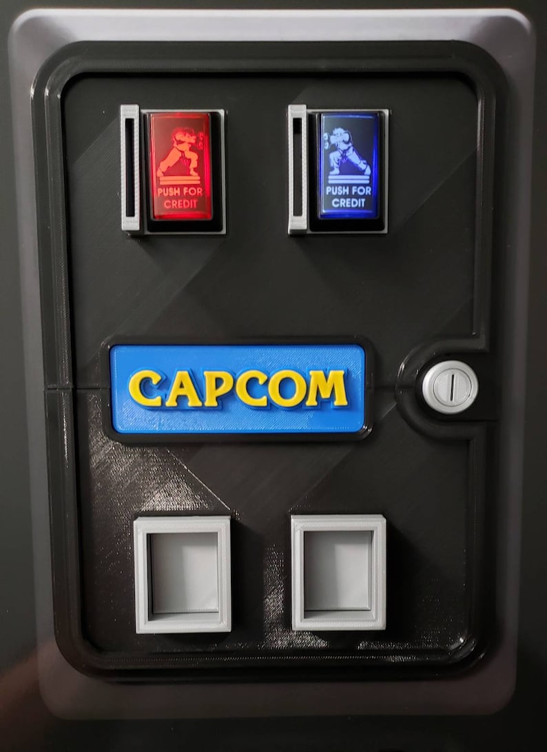 Arcade1up Legacy Capcom Street Fighter II Coin Door + Custom LED ...