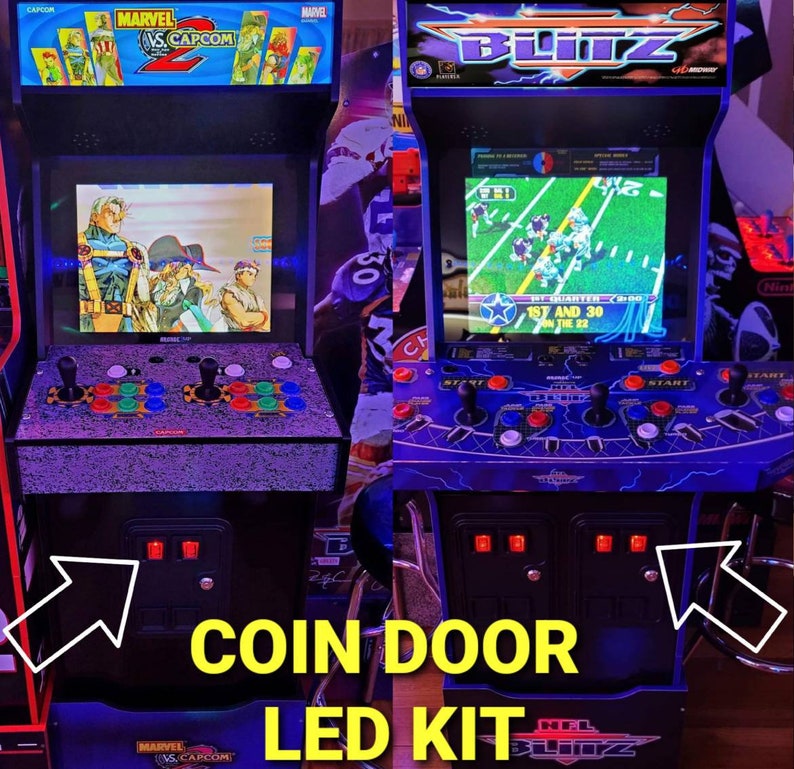 Arcade1up LED kit for new coin doors! Red or Yellow LED options! Free Shipping!