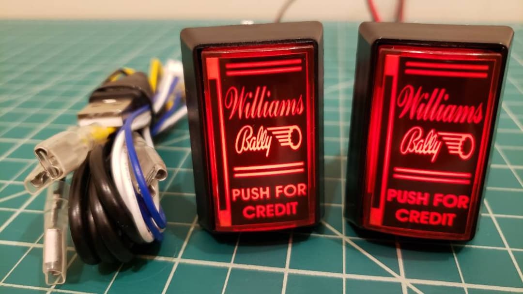 2 Custom Arcade LED Coin/credit Buttons With Custom USB Power Cord and ...