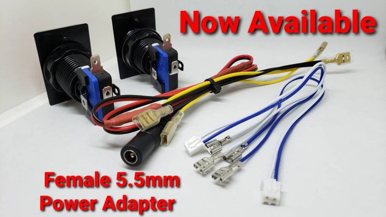 2 Custom Arcade LED Coin/credit Buttons With Custom USB Power Cord and ...