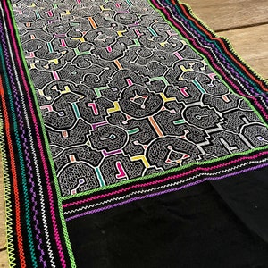 188x73.5cm Shipibp Tapestry, Shipibo Altar Cloth,Ayahuasca Ceremony Manta, Shamanic Plant Medicine Textile,Peruvian Skirt, Shaman Shawl