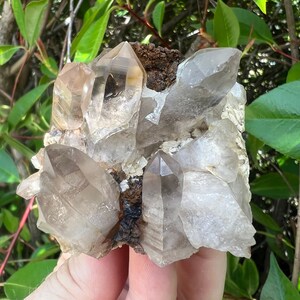 Smoky Quartz Crystal Cluster, Smoky Quartz Points, Quartz Crystal,Root Chakra Healing,High Vibration Minerals, Energy Healing Tool, Gemstone