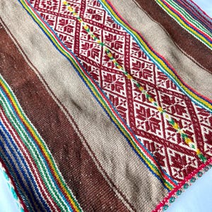 Andean Mestana Large Tapestry, Handwoven Q&#39;ero Textile,Despacho Mesa, Ritual Altar Cloth, Shamanic Décor, Plant Medicine Manta, Peruvian Art