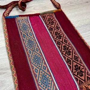 Andean Alpaca Bag, Handwoven Peruvian Shamanic Shoulder Bag, Unisex Cross Body Bag, Ceremony Medicine Bag, Q’ero Chuspa Coca Bag, Tote Bag