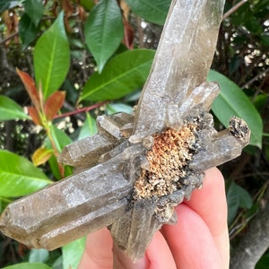Smoky Quartz Crystal Cluster, Smoky Quartz Points, Quartz Crystal,Root Chakra Healing,High Vibration Minerals, Energy Healing Tool, Gemstone