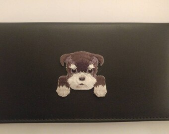 Schnauzer Checkbook Cover Debit Receipt Holder