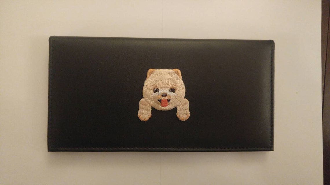 Pomeranian Puppy Design Checkbook Cover / Holder - Etsy