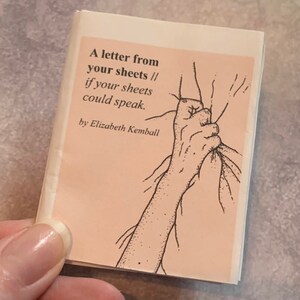 Una carta de sus sábanas // si sus sábanas pudieran hablar. por Elizabeth Kemball