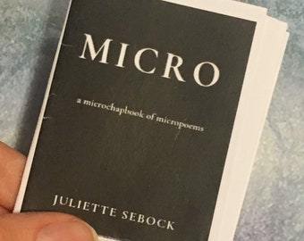 Micro: a microchapbook of micropoems by Juliette Sebock