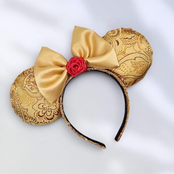 Belle Inspired Mouse Ears: Beauty and the Beast Inspired Disney Bounding Headband