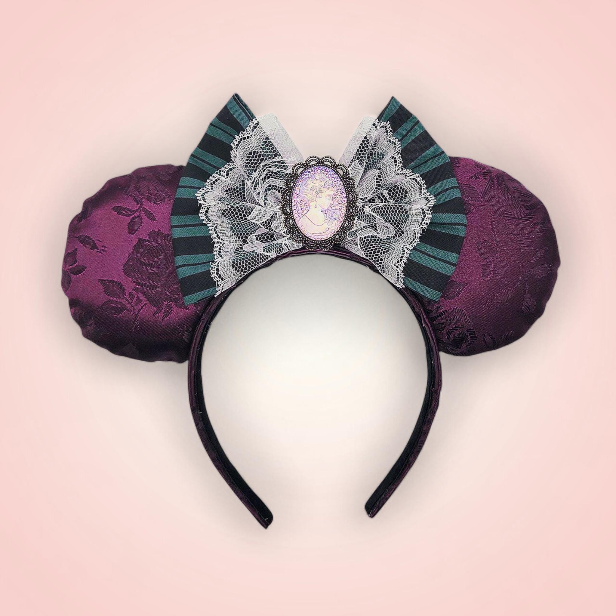 Disney Purple Haunted Mansion Mouse Ears Headband Haunted Mansion Wallpaper Minnie Ears | Haunted Mansion Ears  main image 3