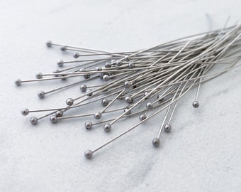 Wholesale Lots Gift Well Sorted Silver Plated Head Pins 5cm 2"