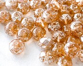 Peach Silver Washed Rondelle Beads 6x8mm Mercury Glass Coating Czech Fire Polished Glass Jewelry Making Beading Supplies 0EVE1452