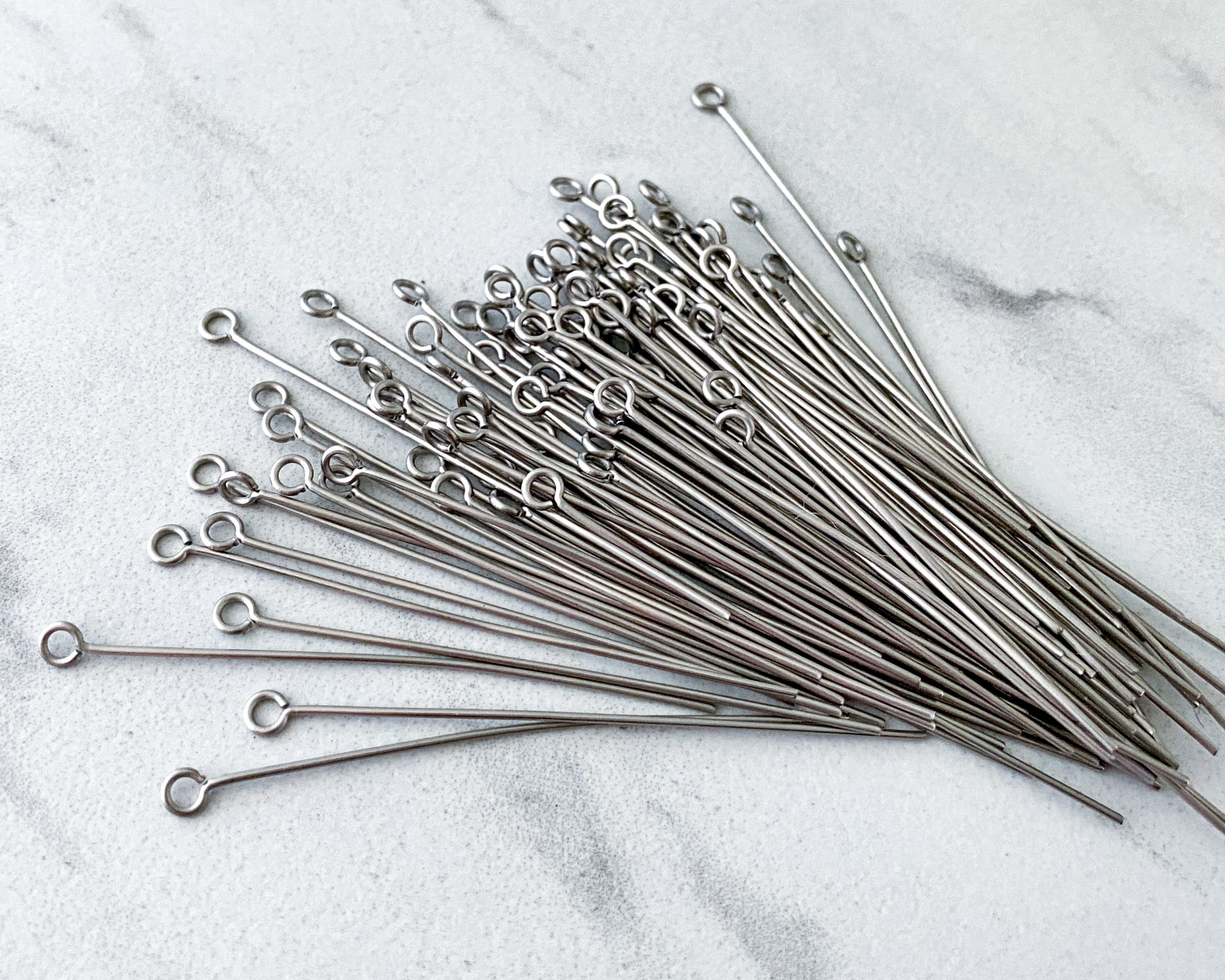 304 Stainless Steel Head Pins 3 Long Headpins Bulk 200 or 50