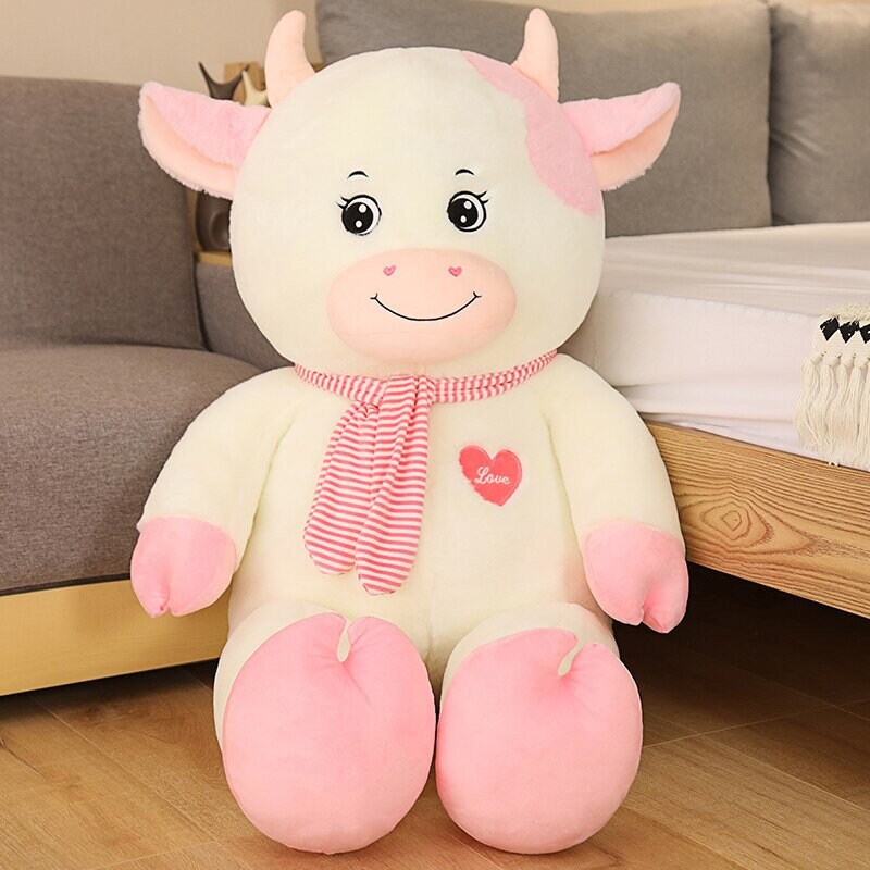6080CM Giant Cow Stuffed Animal Cow Plush Toy Kawaii Gifts Etsy