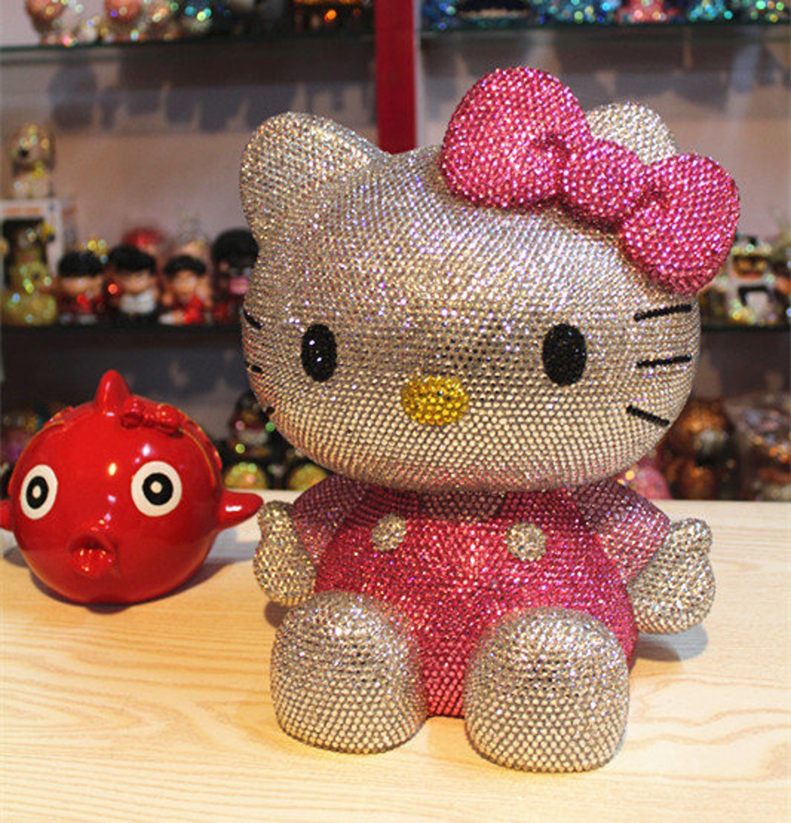 Cute Hello Kitty Piggy Bank Bling Gifts For Her Big Kitty Etsy