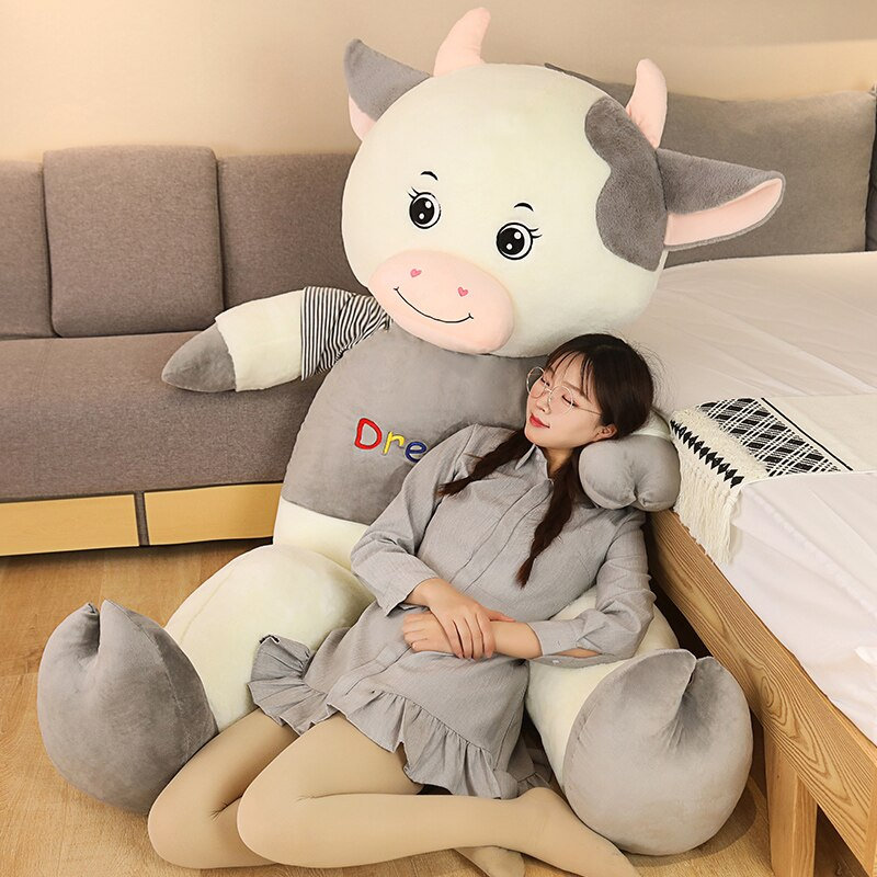 6080CM Giant Cow Stuffed Animal Cow Plush Toy Kawaii Gifts Etsy