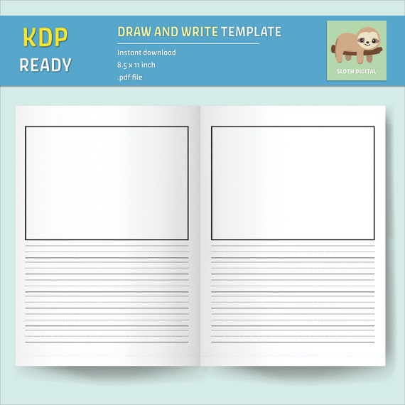 Kids Draw And Write Book Template Kdp Ready To Upload Low Etsy