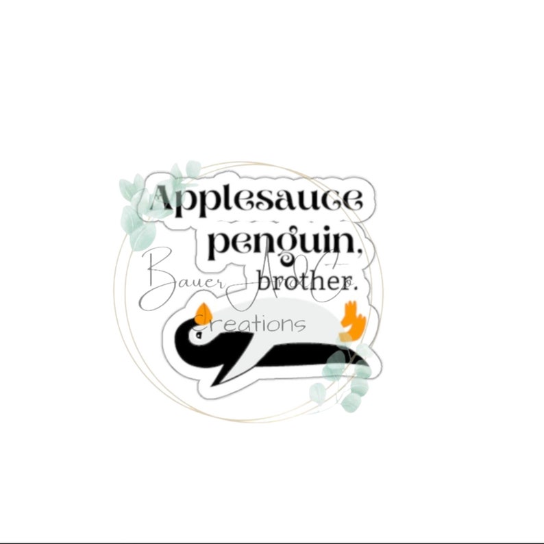 Vampire Diaries applesauce Penguin Sticker TVD Sticker Damon Salvatore