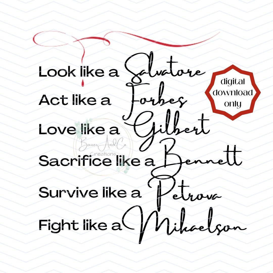 Vampire Diaries PNG Vampire Diaries Digital Download SVG Salvatore