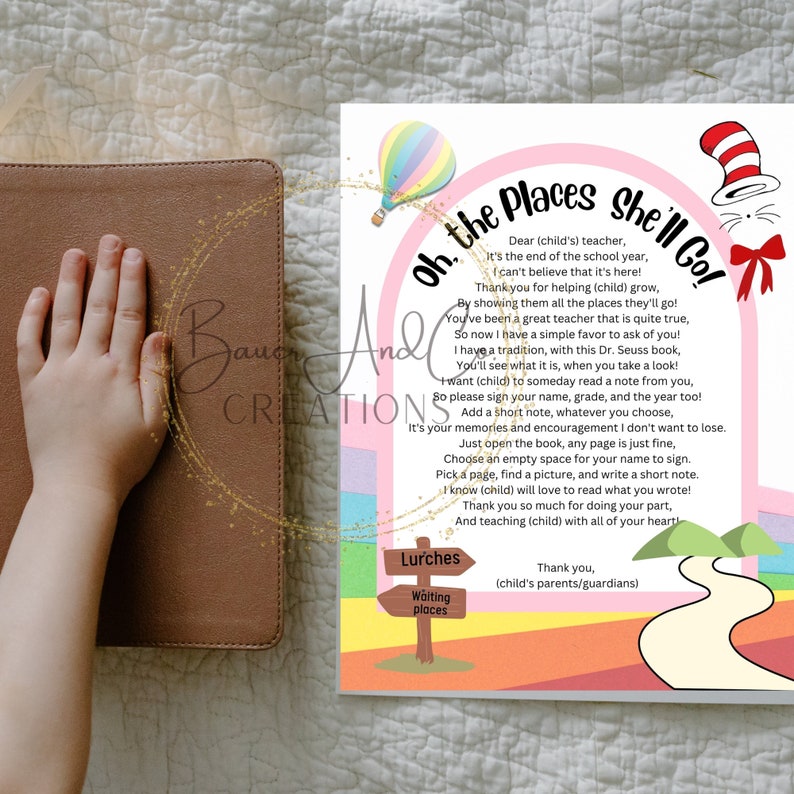 Oh the Places You'll Go Memory Book School Memories Dr Seuss Book ...