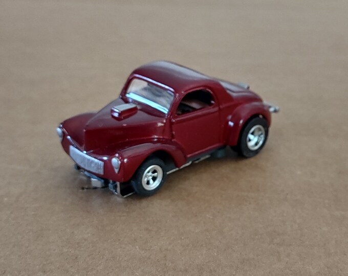 Slot Car, HO 1/64 Scale, Electric Toy, Custom, 1941 Willy's Custom Auto