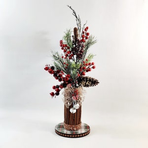 27 inch  Tall Red Berries Floral  Arragement