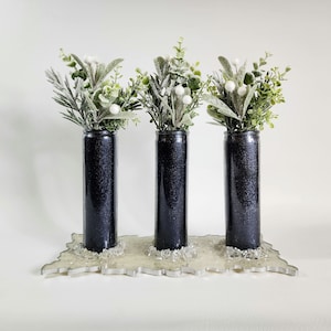 White  and Black  Christmas/Holiday Floral Arragement