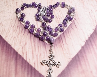 Amethyst Gemstone Rosary