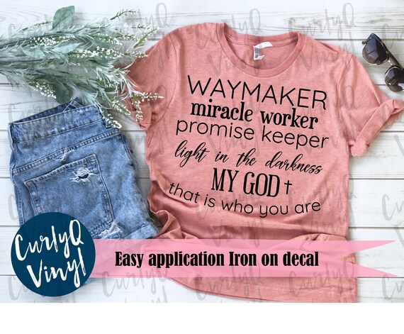 Waymaker Miracle Worker Promise Keeper Light Jesus Cross T-Shirt Waymaker Miracle Worker Promise Keeper Light Jesus Cross T-Shirt