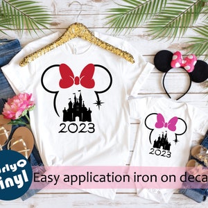 Iron on decal, Disney Castle, shooting star, iron on, mickey, minnie, disneyland, disney world, heat transfer, ready to press, diy, 2023