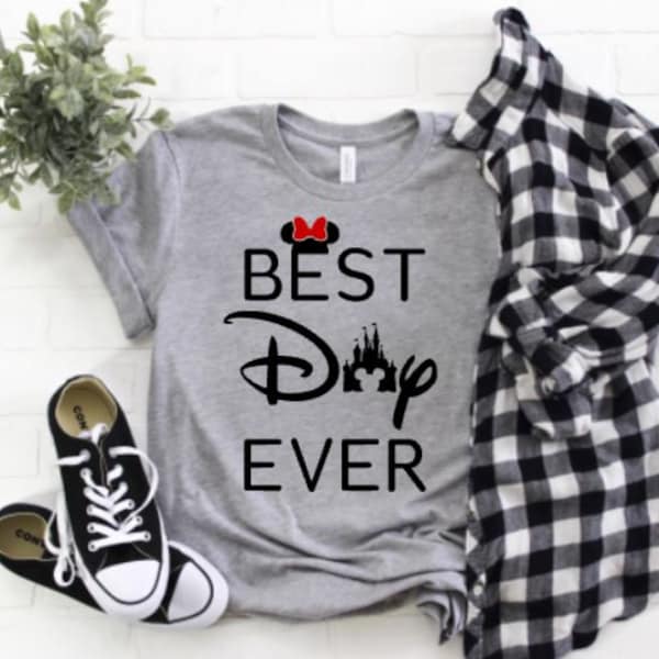 Best day ever iron on shirt decal, DIY, disneyland trip, disney, mickey mouse, minnie, family shirts, HTV