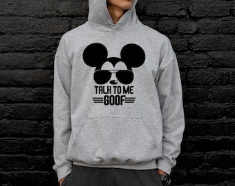 Iron on decal, talk to me Goof, mickey shirt, heat transfer, disney shirt, disney vacation, maverick, aviators, disneyland, disney world