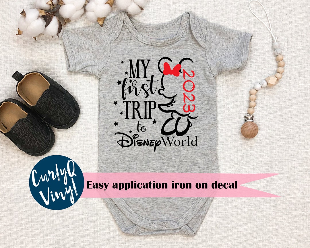 My First Trip to Disney, Iron on Decal, Heat Transfer, Mickey, Minnie