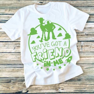 Toy story shirt decal, DIY, iron on, you&#39;ve got a friend in me, disneyland, disney shirt, woody, buzz lightyear, bow peep, forky, Andy, HTV