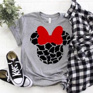 Giraffe Mickey iron on decal, DIY, disneyland, disney shirt, minnie mouse, animal print, girl disney decal, HTV, animal kingdom