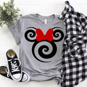 Mickey swirl iron on decal, Disney, minnie, swirl, cute shirt decal, heat transfer, disneyland, disneyworld, matching, family shirt, HTV