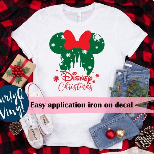 Disney Christmas Iron on Decal Gingerbread Mickey Etsy