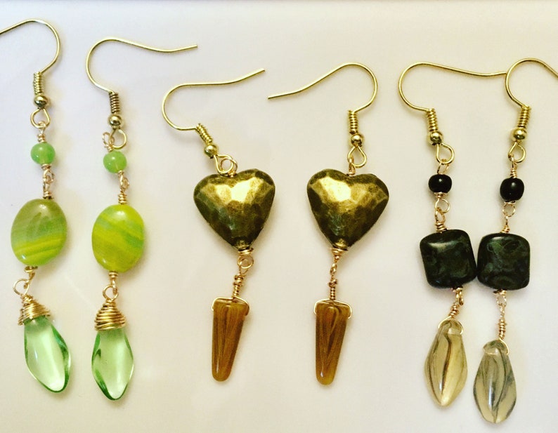 Gold Heart Earrings image 1