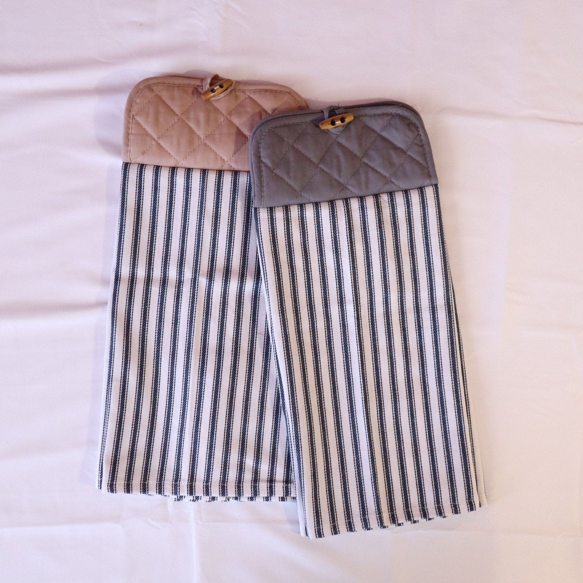 Toalla de mano de cocina colgante / azul marino a rayas | Etsy